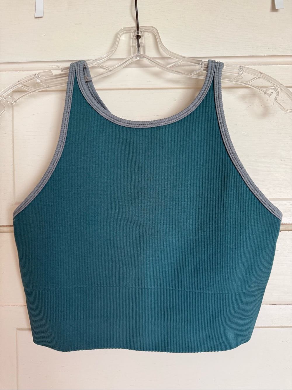 Athleta Teal Cropped Tank Top